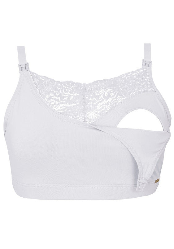 SOSTÉN DE LACTANCIA SEMI ENCAJE M BLANCO