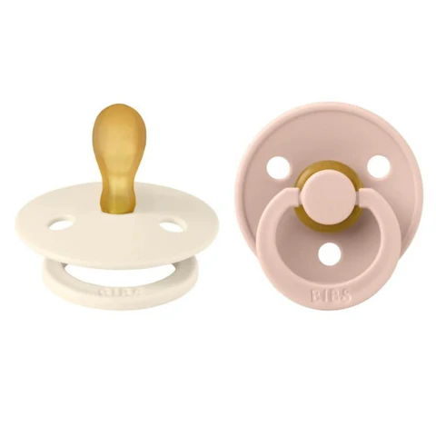 Chupete Bibs Colour Simétrico x2  Talla 1 (0 - 6 meses) Ivory & Blush
