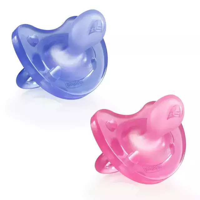 Pack de 2 chupetes Physio soft 6-16 meses rosa-morado