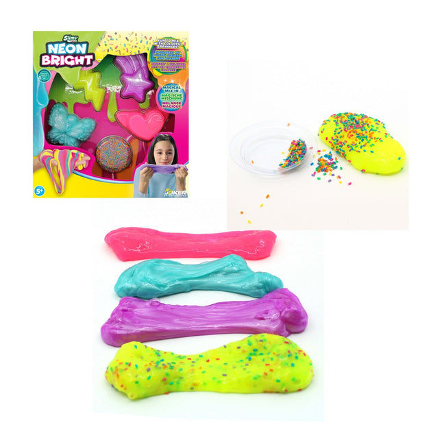 PACK SLIME BRILLO NEON CON FORMULA ORIGINAL SLIMY