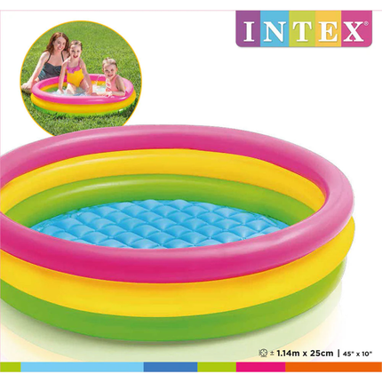 PISCINA INFLABLE SUNSET GLOW 114X25CM