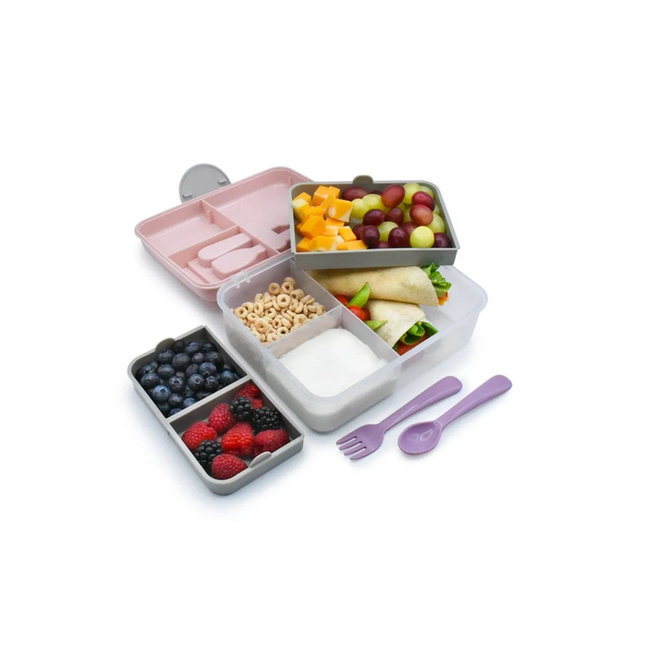 Lonchera Bento Box Con Cubiertos - Rosa