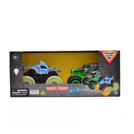 MONSTER JAM PACK 2 VEH CON LUZ 1:43