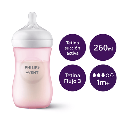 Mamadera Natural 3.0 260ml Rosada