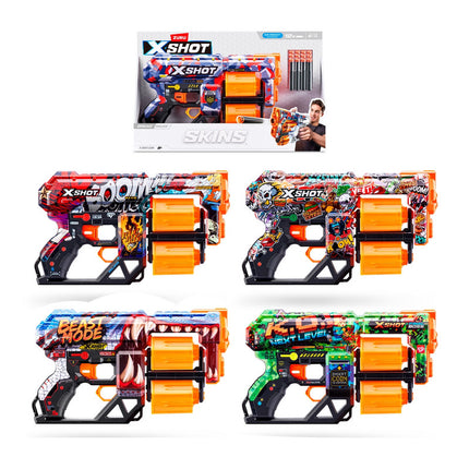LANZA DARDOS DREAD SKINS CON 12 DARDOS X-SHOT