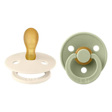 Chupete Bibs Colour Simétrico x2  Talla 2 (6 - 18 meses) Ivory & Sage