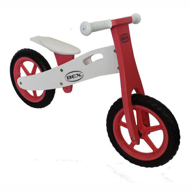 Bicicleta De Equilibrio Madera Bex  Rojo Y Blanco