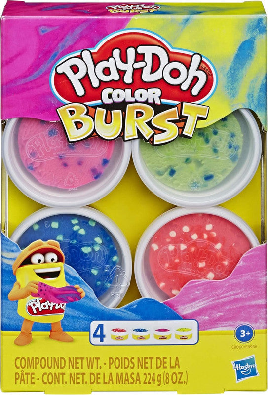 PLAY-DOH MUNDO DE TEXTURAS COLOR BURST - PACK DE 4