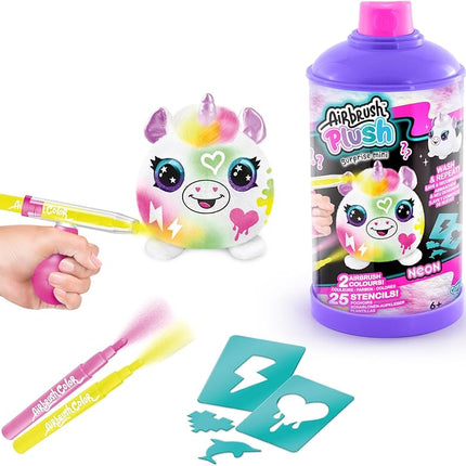 Airbrush Plush - plush-neon can