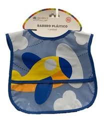 Babero tela-plástico con depósito