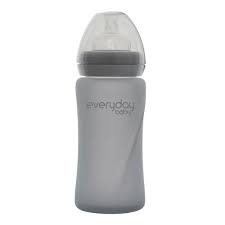 Mamadera De Vidrio Healthy 240 ml Gris