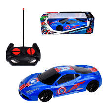 AUTO RADIO CONTROLADO R/C DE 25 CMS CON LUCES MARVEL - CAPITAN AMERICA