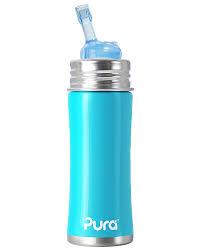 BOTELLA DE ACERO INOXIDABLE CON BOMBILLA PURA KIKI 325ML