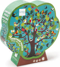 Contour Puzzle Bird Tree 58 pc