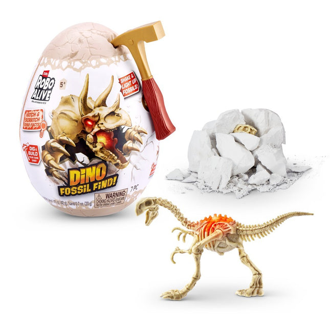 Huevo Excavación Dino Fossil Find Robo Alive Serie 1