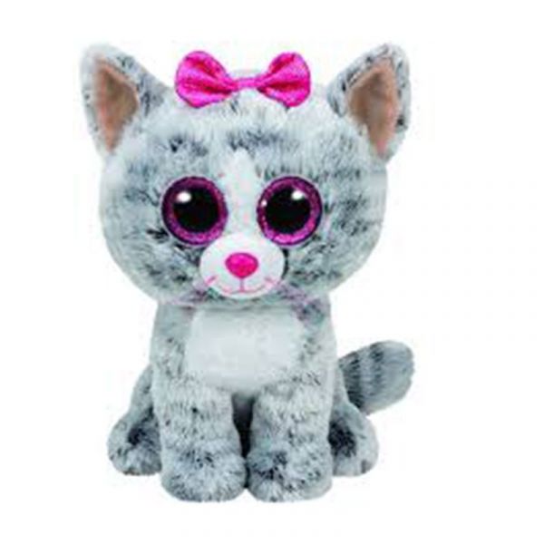 TY BEANIE BOOS KIKI GATO GRIS MEDIANO