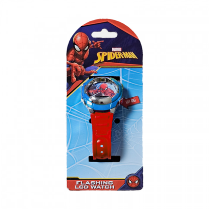 RELOJ SPIDERMAN LCD PARPADEANTE ROJ