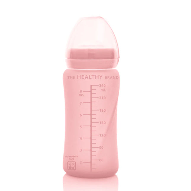 Mamadera De Vidrio Healthy 240 ml Rosado