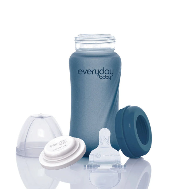 Mamadera De Vidrio Termosensible 240 ml Blueberry