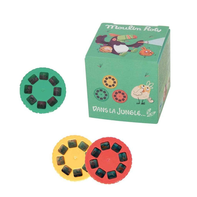 Caja con 3 discos para linterna En la Jungla