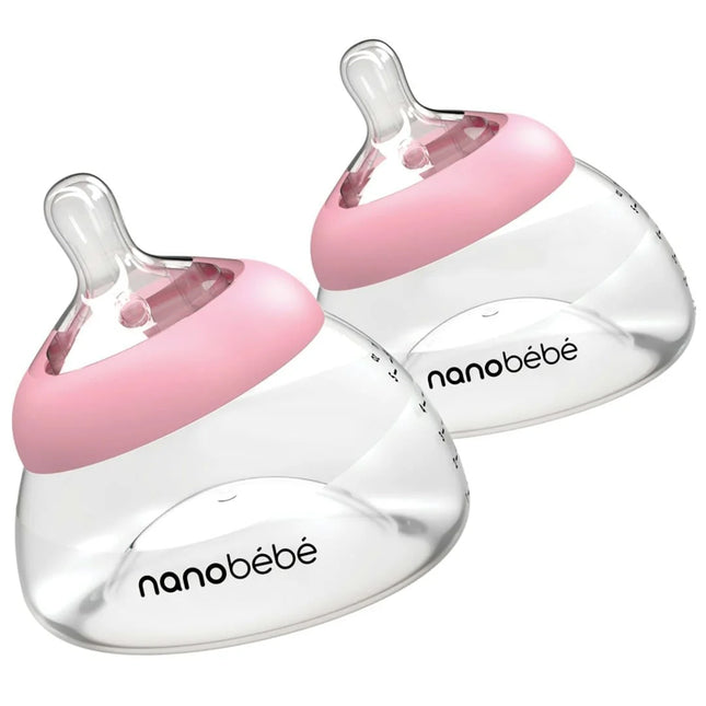Mamadera de leche materna pack 2 unidades rosa gen 2