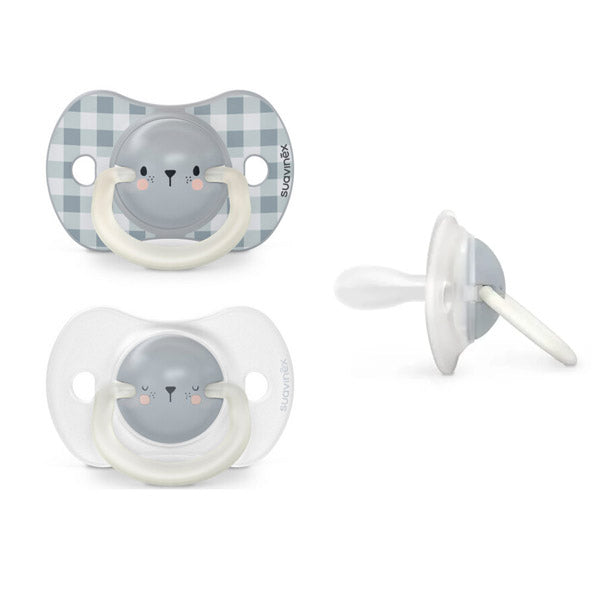 CHUPETE  SXPRO  BRILLA EN LA OSCURIDAD  SILICONA 0/6M 2UNIDADES BEAR