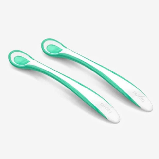 Set de cucharas sensibles al calor Easy Eating verde - Nuvita