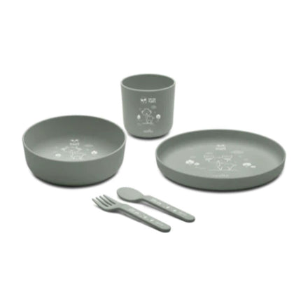 Set de papillas de bioplástico Sage green - Nuvita