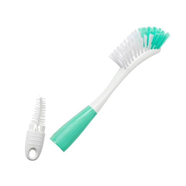 Cepillo para mamaderas y mini cepillo para tetinas verde - Nuvita