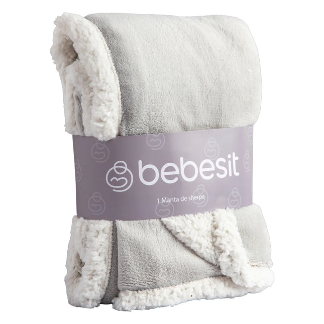 Manta Sherpa Gris