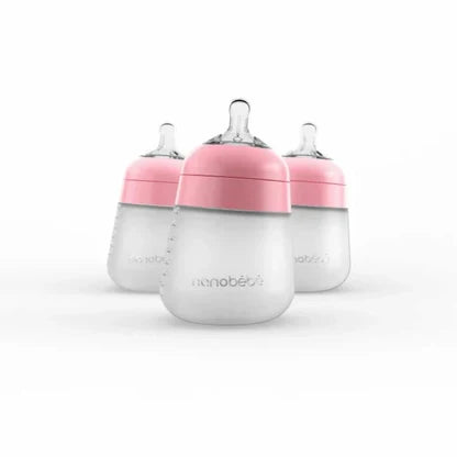 Mamadera Silicona 270 ml pack x 3 Rosa