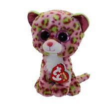 TY BEANIE BOOS LAINEY LEOPARD ROSA MEDIANO