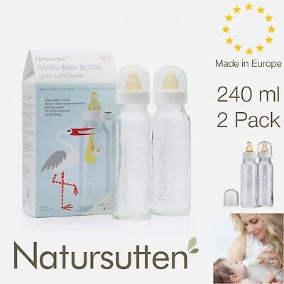 Natursutten Baby Bottle 8 oz (240ml), 2-PK