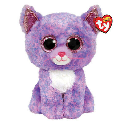 TY BEANIE BOOS CASSIDY GATO LAVANDA MEDIUM