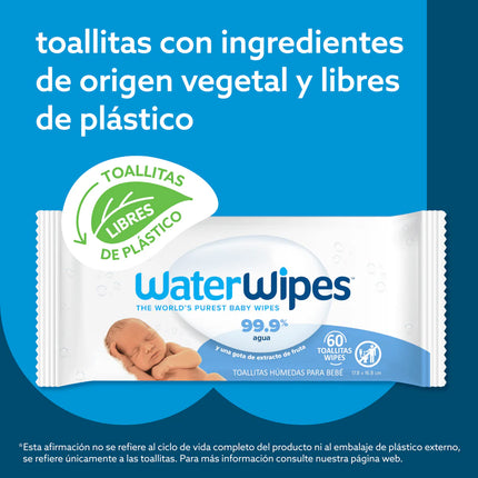 Toalla húmeda Water Wipes 9x60 Caja 540 unidades 99.9 Agua