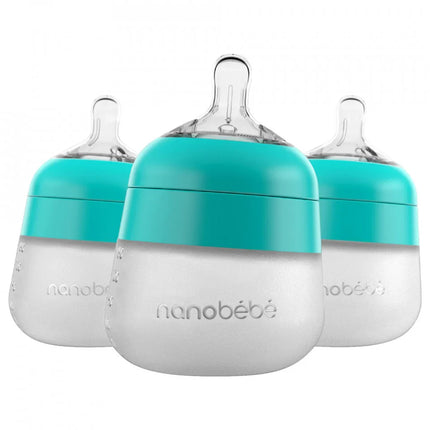 Mamadera Silicona 150 ml pack x 3 Turquesa