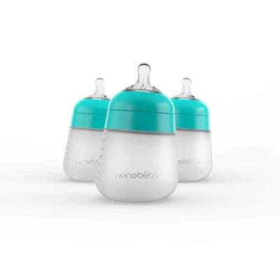 Mamadera Silicona 270 ml pack x 3 Turquesa