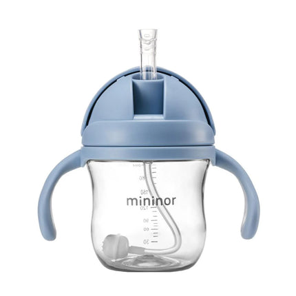 Vaso con bombilla Mininor 220ml Azul