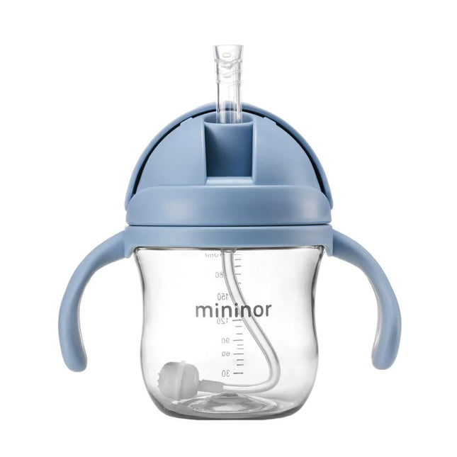 Vaso con bombilla Mininor 220ml Azul