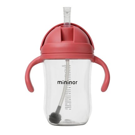 Vaso con bombilla Mininor 330ml Rojo