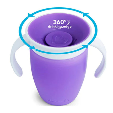 Vaso antiderrame miracle 360° Munchkin Morado 207ml